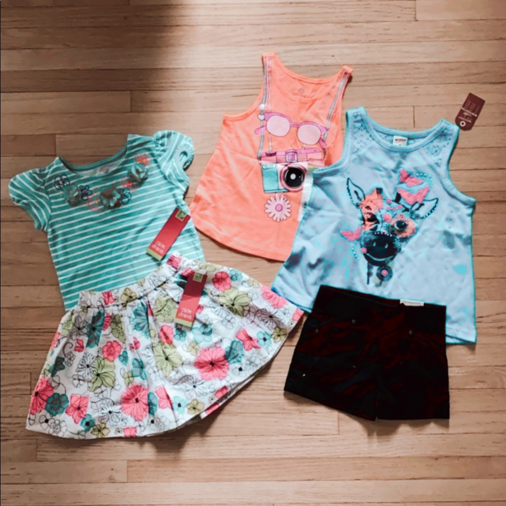 Lot of 2T girls clothes shirt skirt shorts